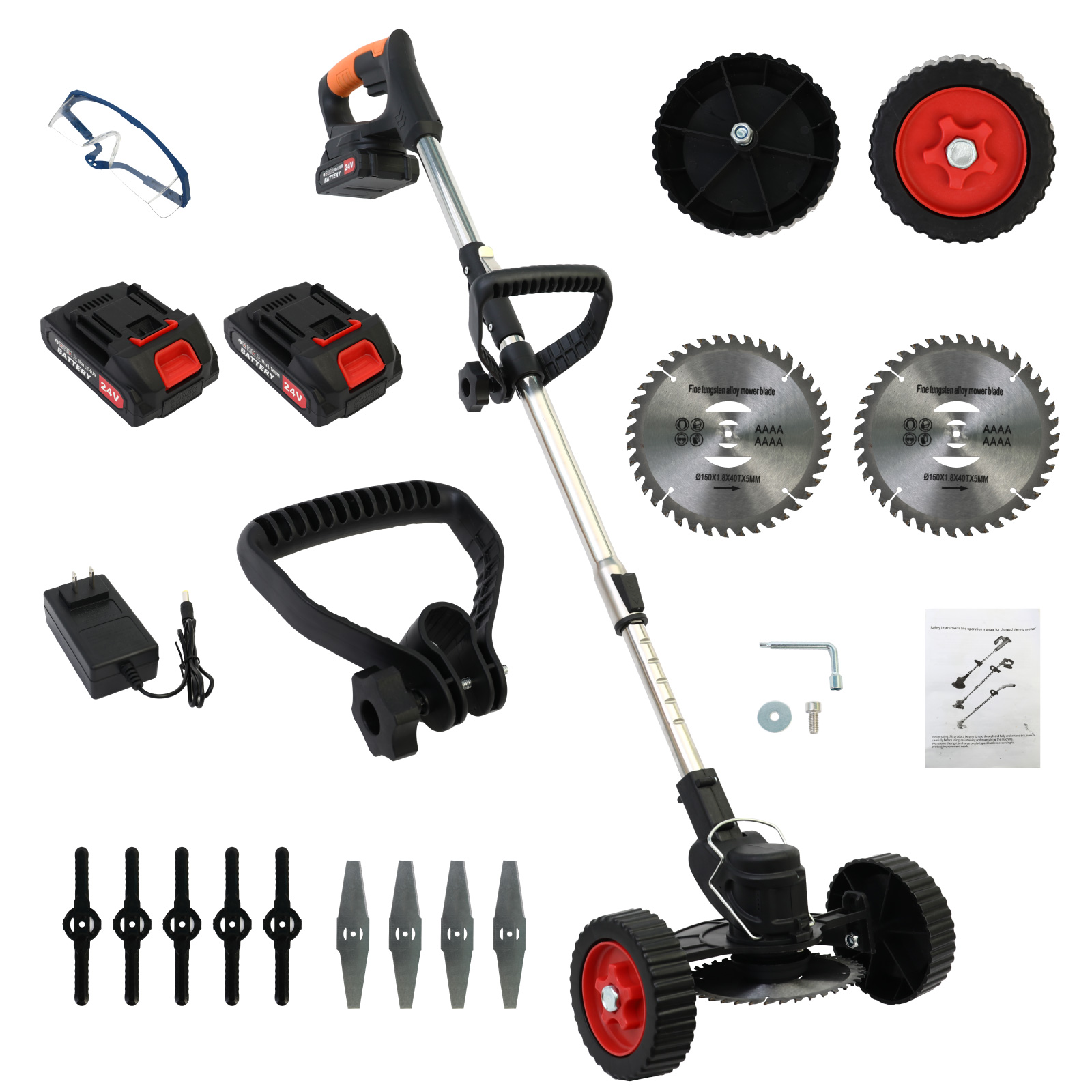 Brushless Cordless Grass Trimmer 21V - Mesin Pemotong Rumput Listrik Tanpa Kabel