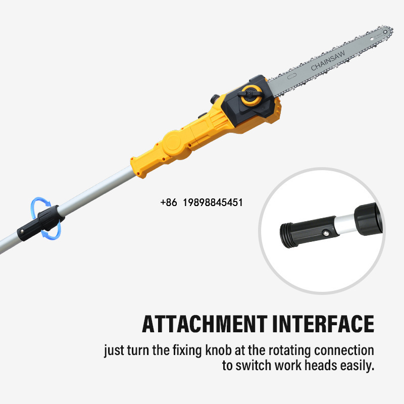 Cordless Hedge Trimmer Pole 2 In 1 - Gergaji rantai tanpa kabel 2-in-1, pemangkas