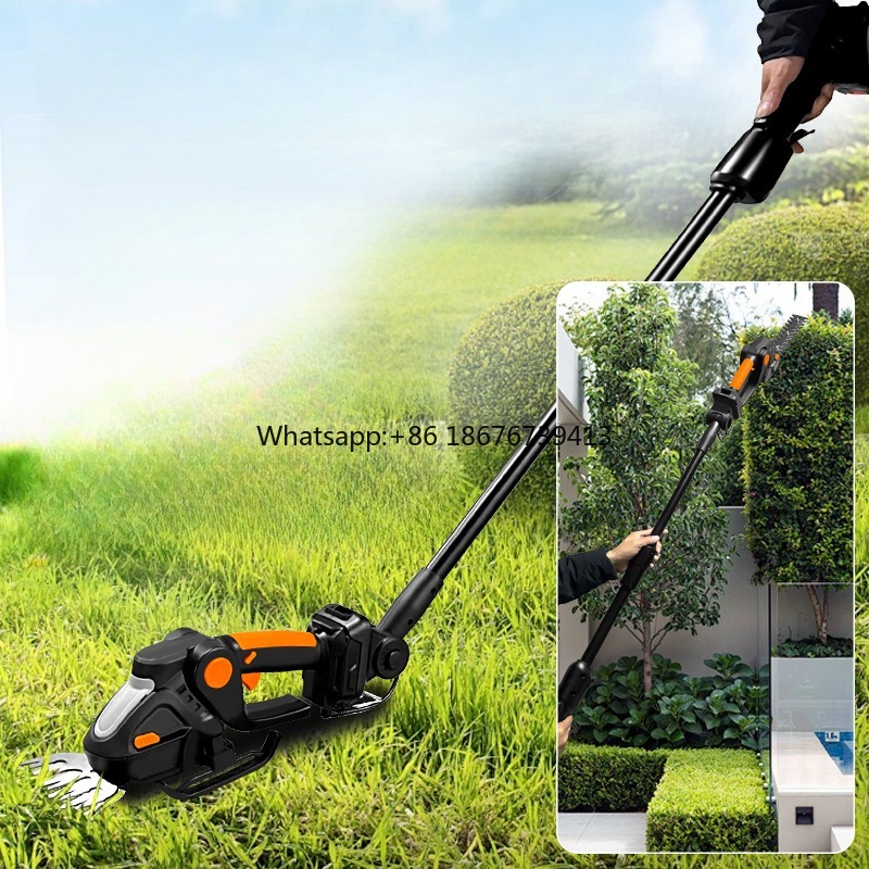 Cordless Hedge Trimmer Pole 2 In 1 - Pemangkas Rumput Genggam 2 in 1