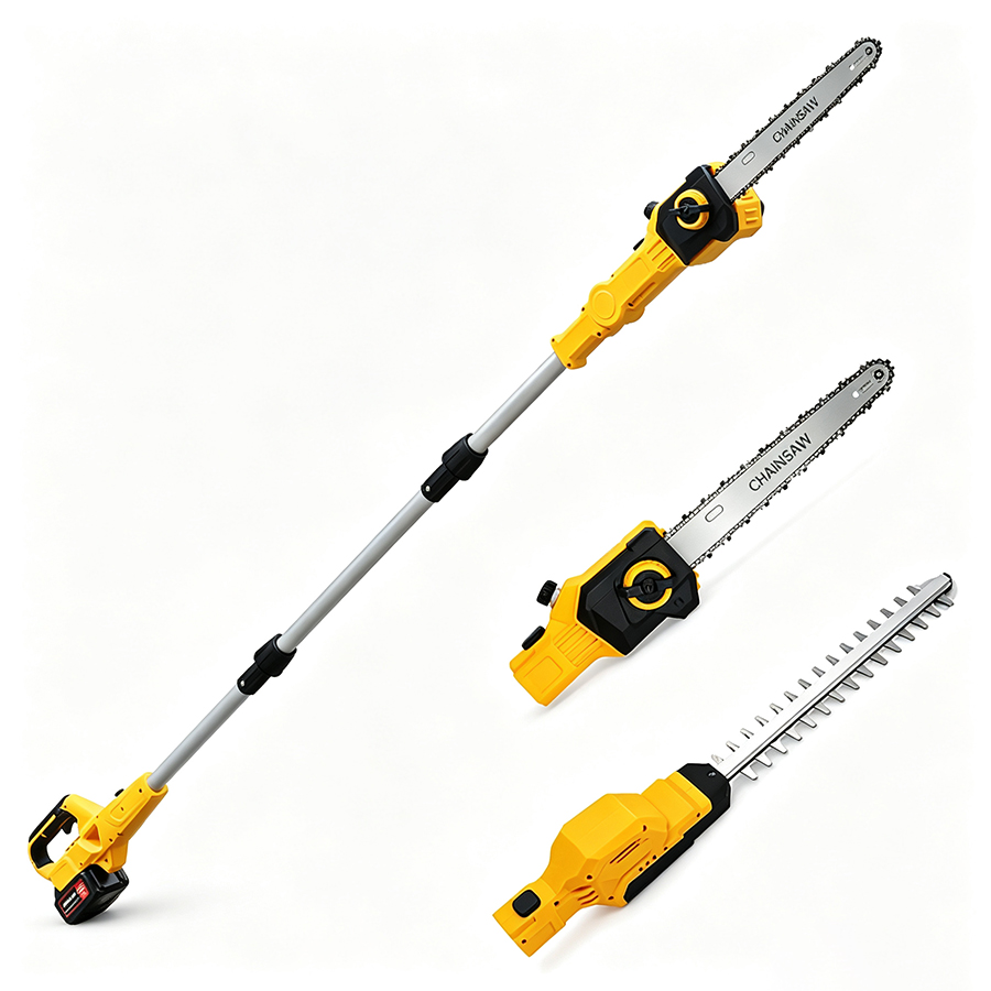 Cordless Hedge Trimmer Pole 2 In 1 - Gergaji rantai tanpa kabel 2-in-1 khusus,