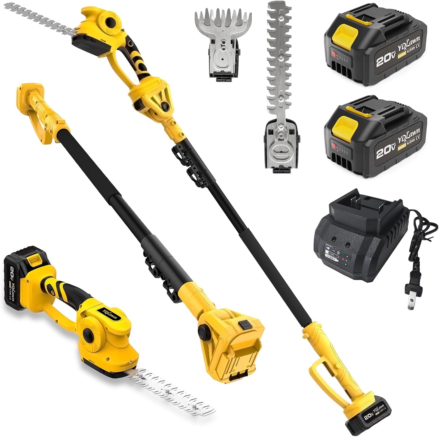 Cordless Hedge Trimmer Pole 2 In 1 - Alat Pemangkas Semak dan Rumput Tanpa