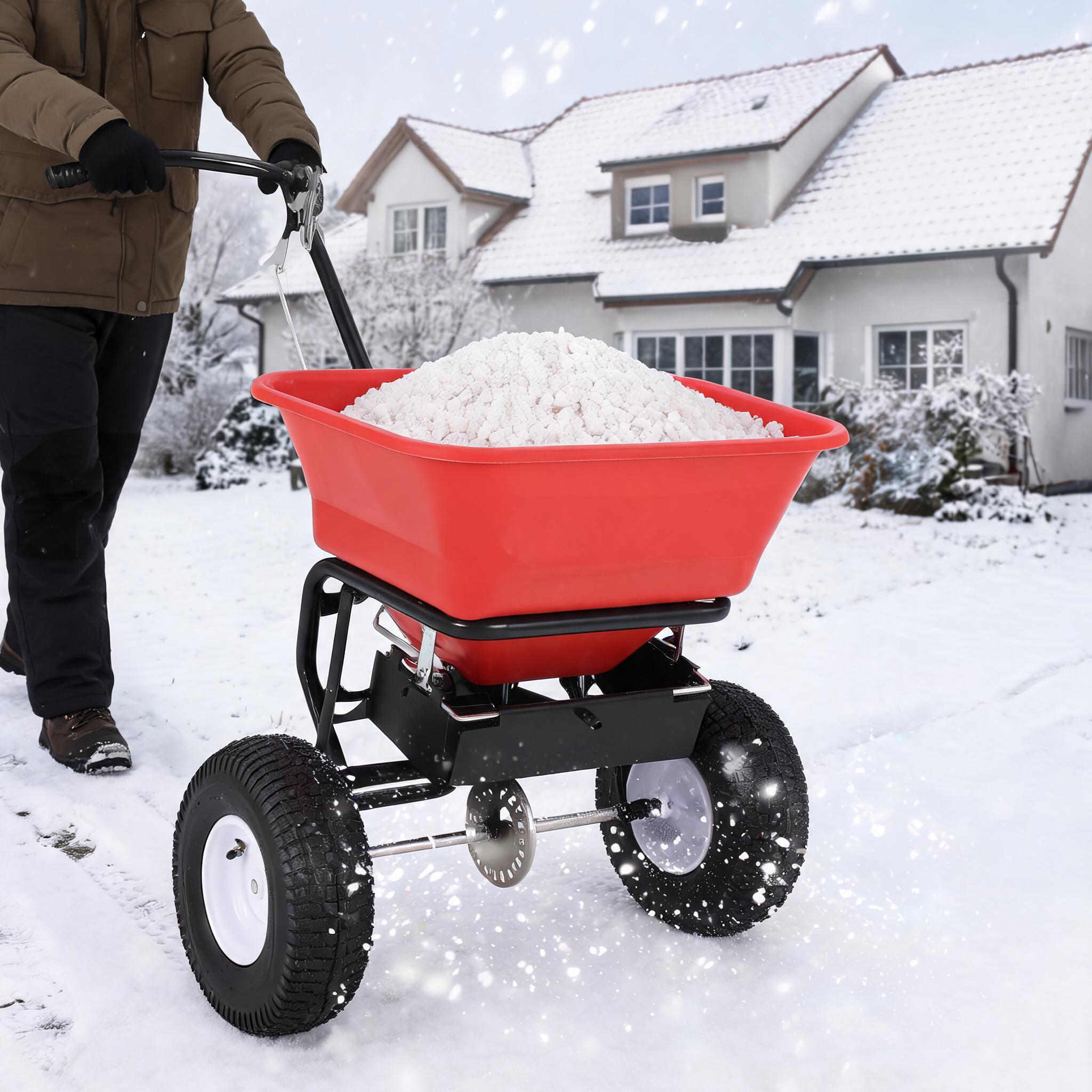 Fertilizer Spreader Walk Behind Broadcast - 45L Alat Penyebar Pupuk dan Benih