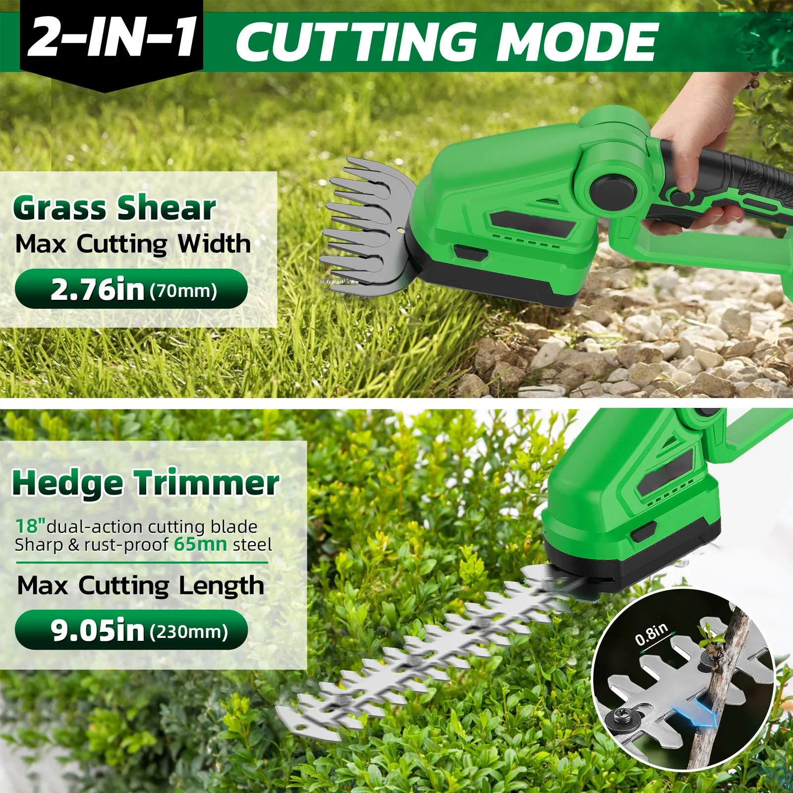 Pemangkas Tanaman Tanpa Kabel  - Cordless Hedge Trimmer Pole 2 In 1 ulasan dan harga