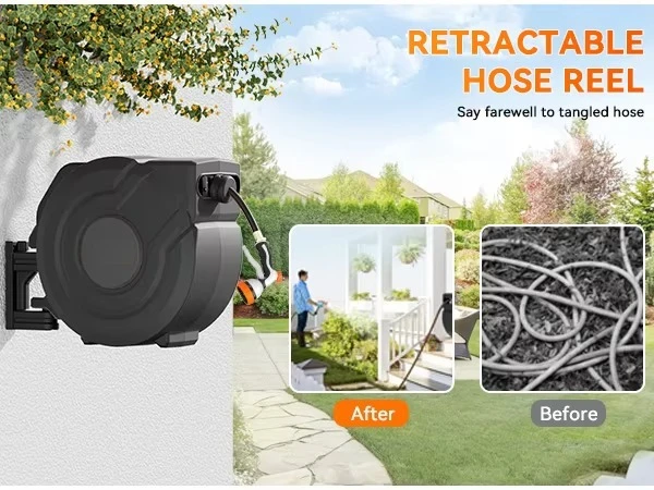 &Untuk Gulungan Selang Taman O - Garden Hose Reel Automatic Retractable 30M ulasan dan harga