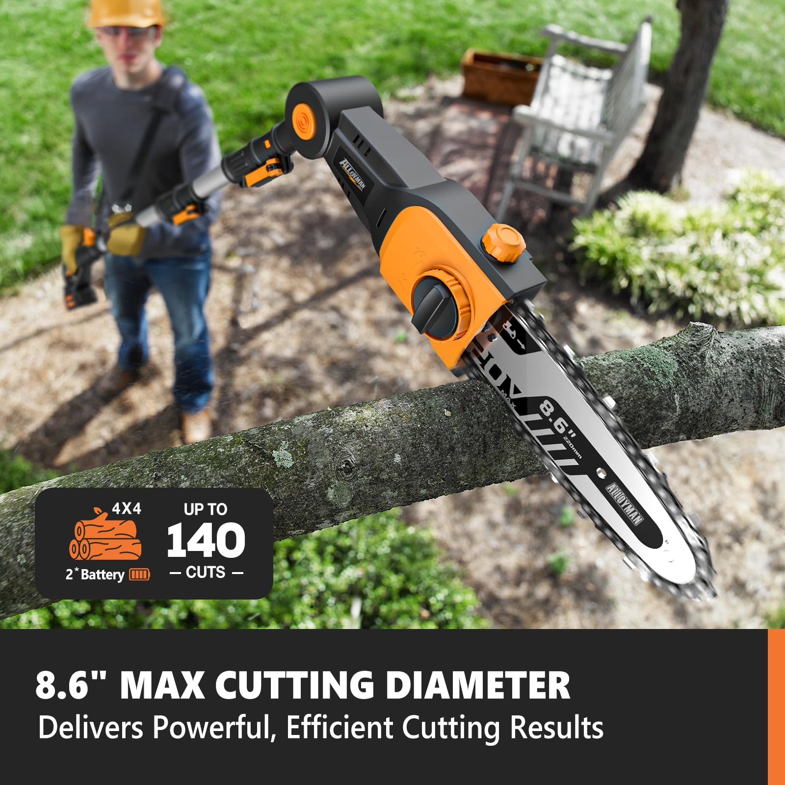 Pemangkas pagar tanpa kabel te - Cordless Hedge Trimmer Pole 2 In 1 ulasan dan harga