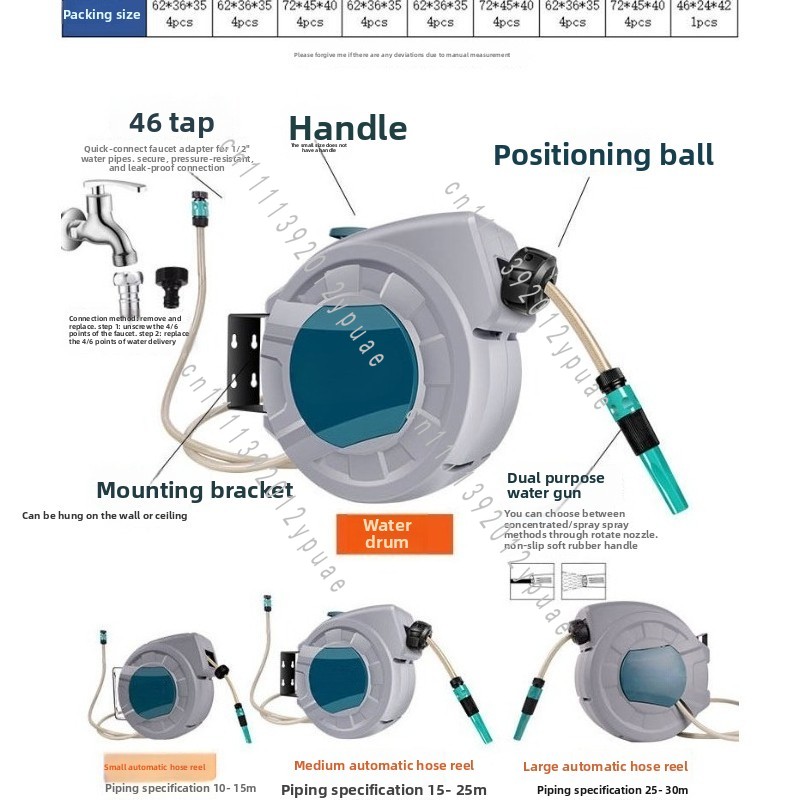 Gulungan Selang Otomatis yang  - Garden Hose Reel Automatic Retractable 30M ulasan dan harga