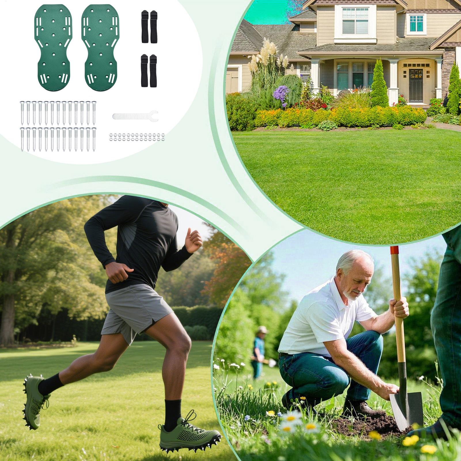 Sepatu Aerator Rumput dengan S - Lawn Aerator Shoes Spikes Heavy Duty ulasan dan harga