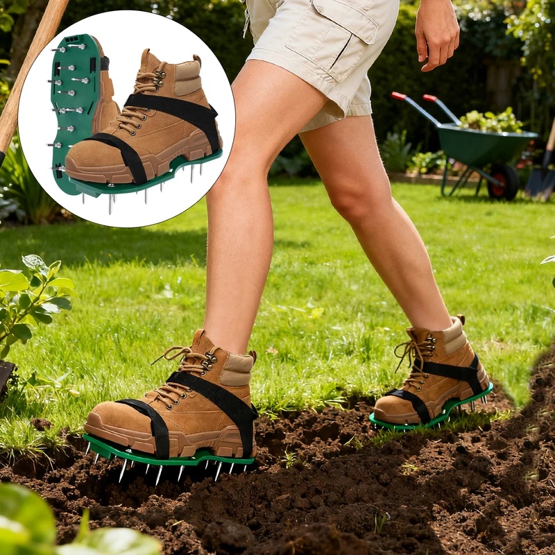 Sepatu Aerator Rumput dengan P - Lawn Aerator Shoes Spikes Heavy Duty ulasan dan harga