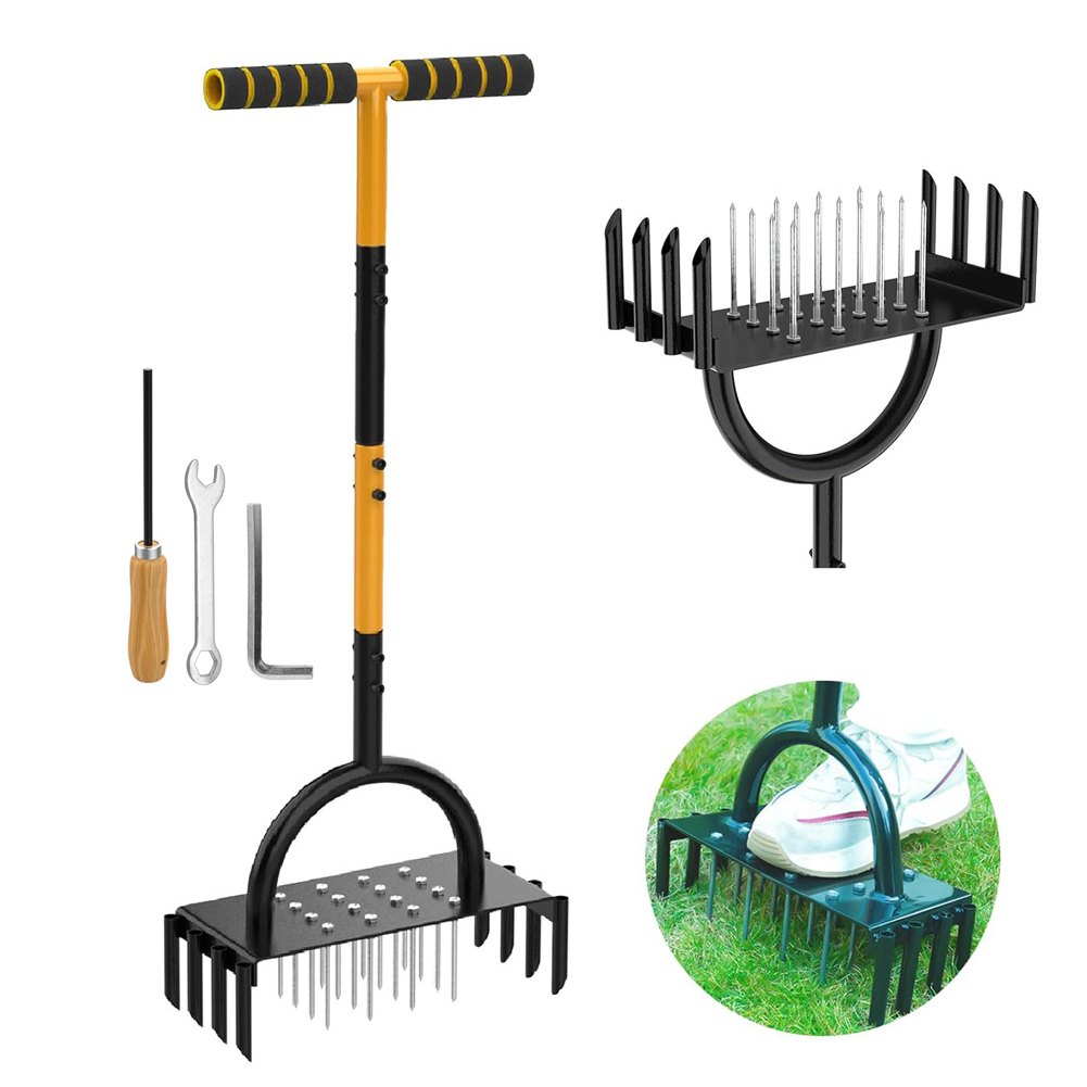 Aerator Rumput Manual 2-in-1 H - Lawn Aerator Shoes Spikes Heavy Duty ulasan dan harga