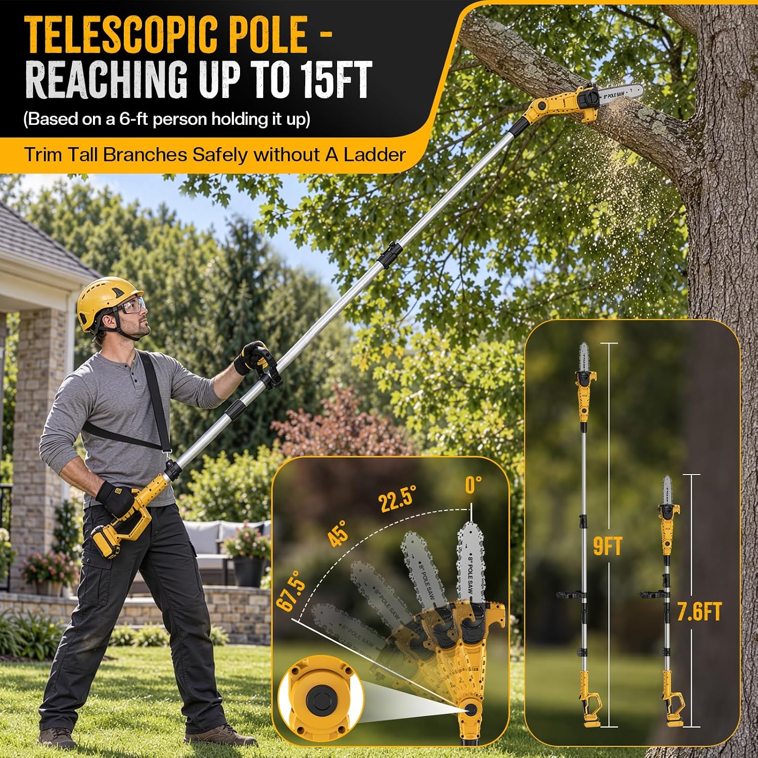 Gergaji dan Pemangkas Pagar Ta - Cordless Hedge Trimmer Pole 2 In 1 ulasan dan harga