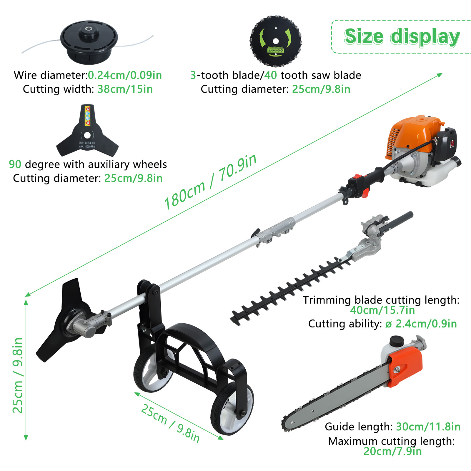 Pemotong Rumput Gas Multi-fung - Cordless Hedge Trimmer Pole 2 In 1 ulasan dan harga
