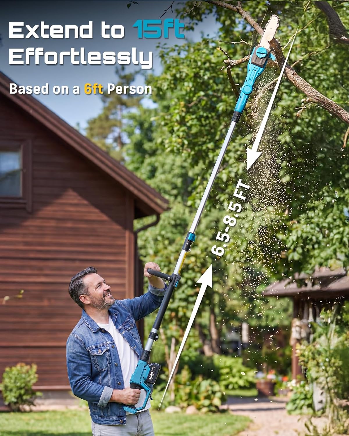 Set Gergaji Tiang dan Pemangka - Cordless Hedge Trimmer Pole 2 In 1 ulasan dan harga
