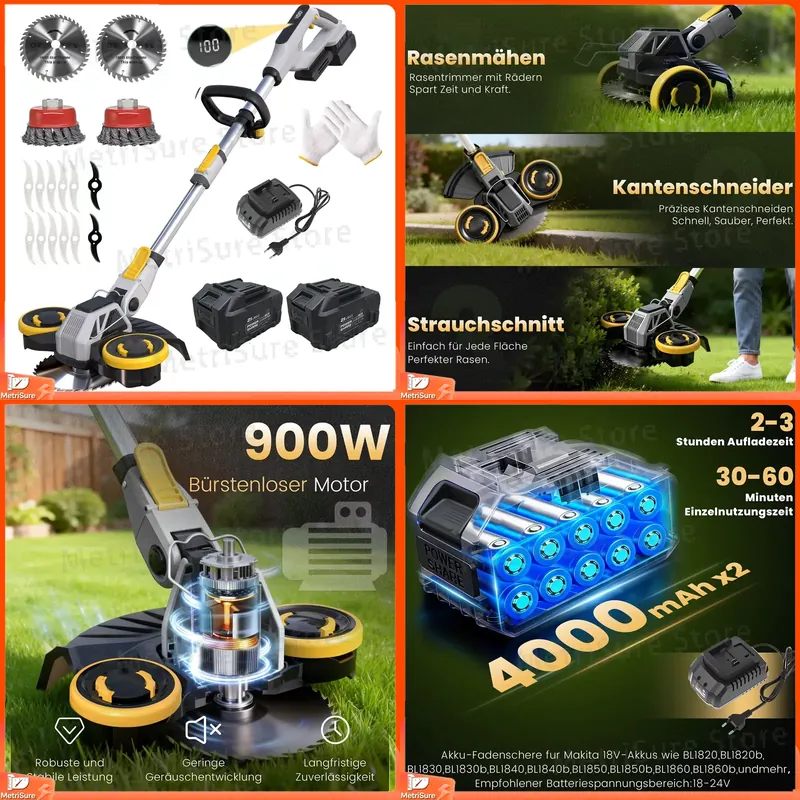 Pemangkas Rumput Tanpa Kabel 2 - Brushless Cordless Grass Trimmer 21V ulasan dan harga
