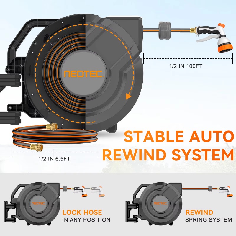 1/2 30M Selang Taman Otomatis  - Garden Hose Reel Automatic Retractable 30M ulasan dan harga