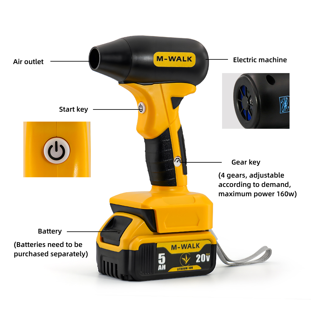 M-WALK 130000RPM Blower Turbo  - Cordless Leaf Blower Brushless 20V ulasan dan harga