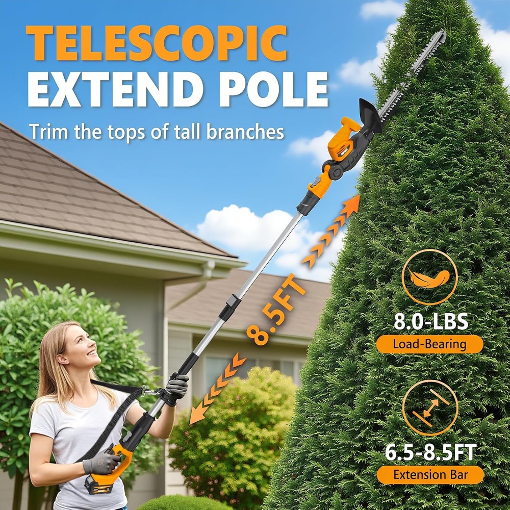 Pemangkas Tanaman 2-in-1 Tanpa - Cordless Hedge Trimmer Pole 2 In 1 ulasan dan harga