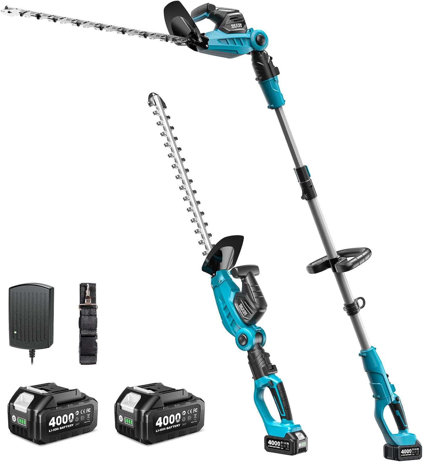 Alat Pemangkas Semak 2-in-1, D - Cordless Hedge Trimmer Pole 2 In 1 ulasan dan harga