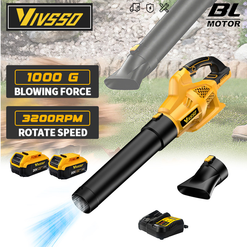 VIVSSO Peniup Udara Tanpa Kabe - Cordless Leaf Blower Brushless 20V ulasan dan harga